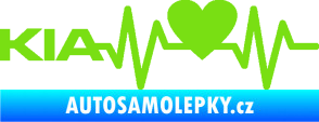 Samolepka Srdeční tep 048 levá Kia zelená kawasaki