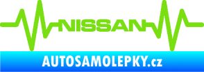 Samolepka Srdeční tep 051 Nissan zelená kawasaki