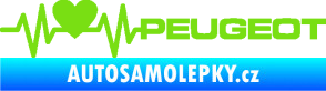 Samolepka Srdeční tep 052 pravá Peugeot zelená kawasaki