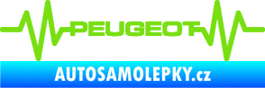 Samolepka Srdeční tep 053 Peugeot zelená kawasaki