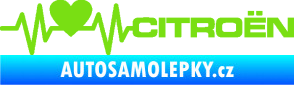 Samolepka Srdeční tep 056 pravá Citroen zelená kawasaki