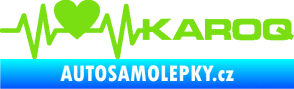 Samolepka Srdeční tep 068 pravá Karoq zelená kawasaki