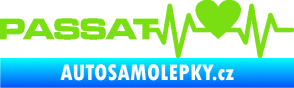 Samolepka Srdeční tep 077 levá Volkswagen Passat zelená kawasaki