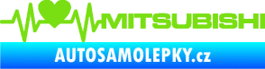 Samolepka Srdeční tep 082 pravá Mitsubishi zelená kawasaki