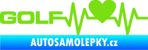Samolepka Srdeční tep 084 levá Volkswagen Golf zelená kawasaki