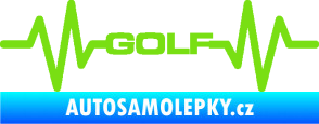 Samolepka Srdeční tep 085 Volkswagen Golf zelená kawasaki