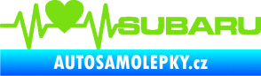 Samolepka Srdeční tep 086 pravá Subaru zelená kawasaki