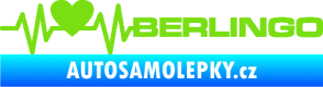 Samolepka Srdeční tep 092 pravá Berlingo Citroen zelená kawasaki