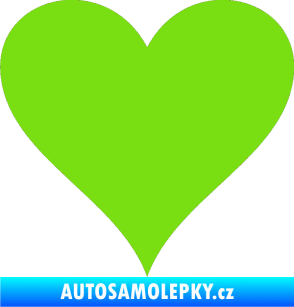 Samolepka Srdíčko 001 zelená kawasaki
