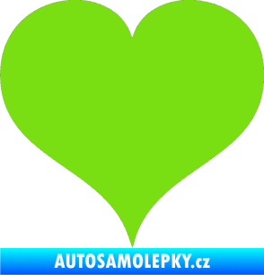 Samolepka Srdíčko 003 zelená kawasaki