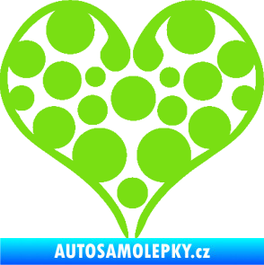 Samolepka Srdíčko 008 zelená kawasaki
