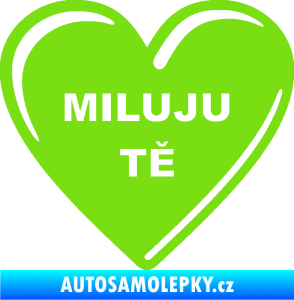 Samolepka Srdíčko 015 miluju tě zelená kawasaki