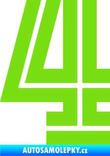Samolepka Startovní číslo 4 typ 7 zelená kawasaki