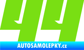 Samolepka Startovní číslo 44 typ 6 zelená kawasaki