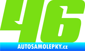 Samolepka Startovní číslo 46 typ 6 zelená kawasaki