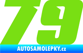 Samolepka Startovní číslo 79 typ 6 zelená kawasaki