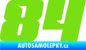 Samolepka Startovní číslo 84 typ 6 zelená kawasaki