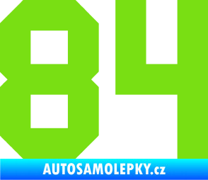 Samolepka Startovní číslo 84 zelená kawasaki
