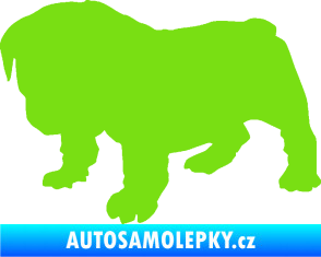 Samolepka Štěňátko 004 levá francouzský buldoček zelená kawasaki