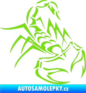 Samolepka Štír 017 pravá zelená kawasaki