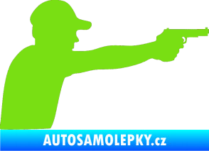 Samolepka Střelec silueta 001 pravá zelená kawasaki