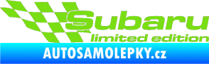 Samolepka Subaru limited edition levá zelená kawasaki