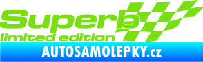 Samolepka Superb limited edition pravá zelená kawasaki