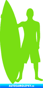 Samolepka Surfař 002 levá zelená kawasaki