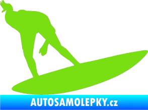 Samolepka Surfař 001 pravá zelená kawasaki