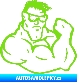 Samolepka Svalovec pravá zelená kawasaki