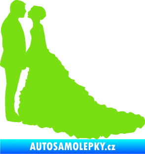 Samolepka Svatba 002 levá zelená kawasaki