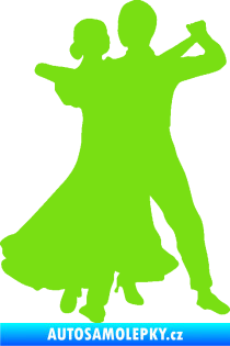 Samolepka Tanec 003 pravá společenský tanec pár zelená kawasaki