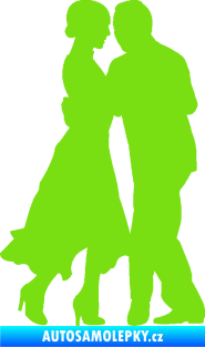 Samolepka Tanec 012 pravá tango zelená kawasaki