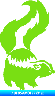 Samolepka Tchoř 002 pravá zvednutý ocas zelená kawasaki
