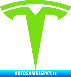Samolepka Tesla - znak zelená kawasaki