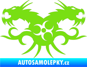 Samolepka Tetování 113 draci zelená kawasaki