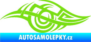 Samolepka Tetování 208 levá zelená kawasaki