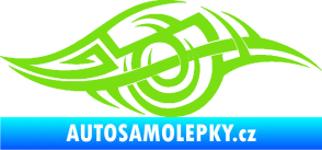 Samolepka Tetování 208 pravá zelená kawasaki