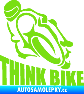 Samolepka Think bike 001 motorkář zelená kawasaki