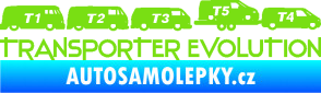 Samolepka Transporter evolution - pravá zelená kawasaki