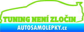 Samolepka Tuning není zločin 001 zelená kawasaki