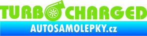 Samolepka Turbo charged nápis zelená kawasaki