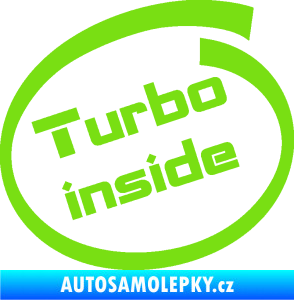 Samolepka Turbo inside zelená kawasaki