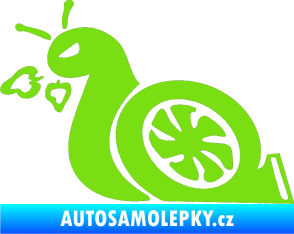 Samolepka Turbo šnek 001 levá zelená kawasaki