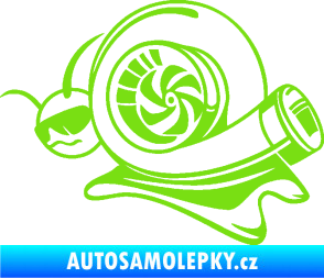 Samolepka Turbo šnek 004 levá zelená kawasaki