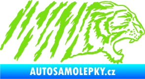 Samolepka Tygr 004 pravá zelená kawasaki