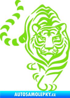 Samolepka Tygr 008 pravá zelená kawasaki