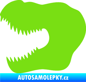 Samolepka Tyrannosaurus Rex lebka 001 levá zelená kawasaki