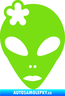Samolepka UFO 009 slečna s kytičkou levá zelená kawasaki