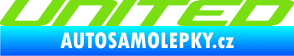 Samolepka United nápis zelená kawasaki
